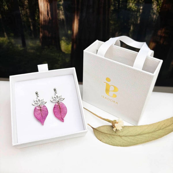 Boucles d'oreilles | Lotus fuchsia
