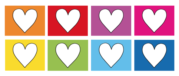 Broodtrommelkaartjes - Hartjes