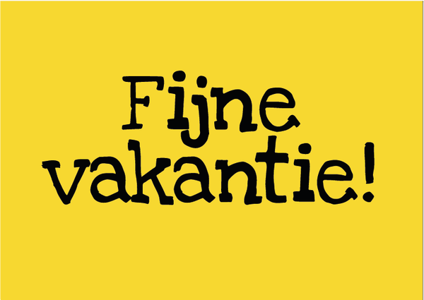 Kaart - Fijne vakantie! - Geel