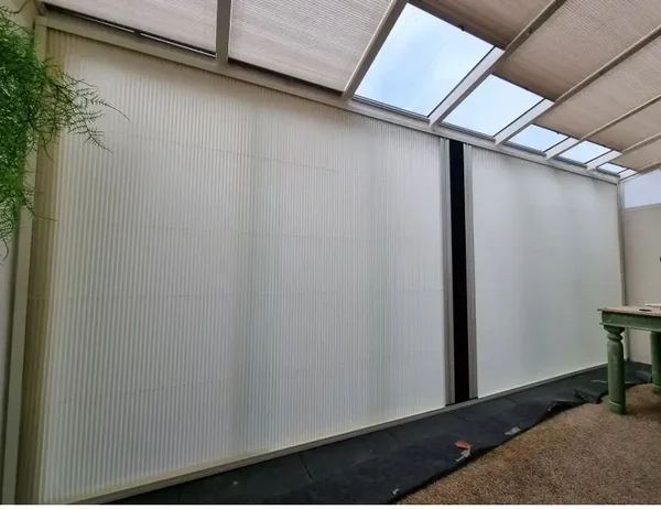 Veranda Plisse Gordijn Dubbel Deur