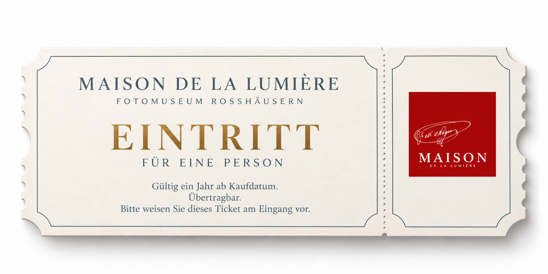 Eintrittsticket Maison de la Lumière – Fotomuseum Rosshäusern