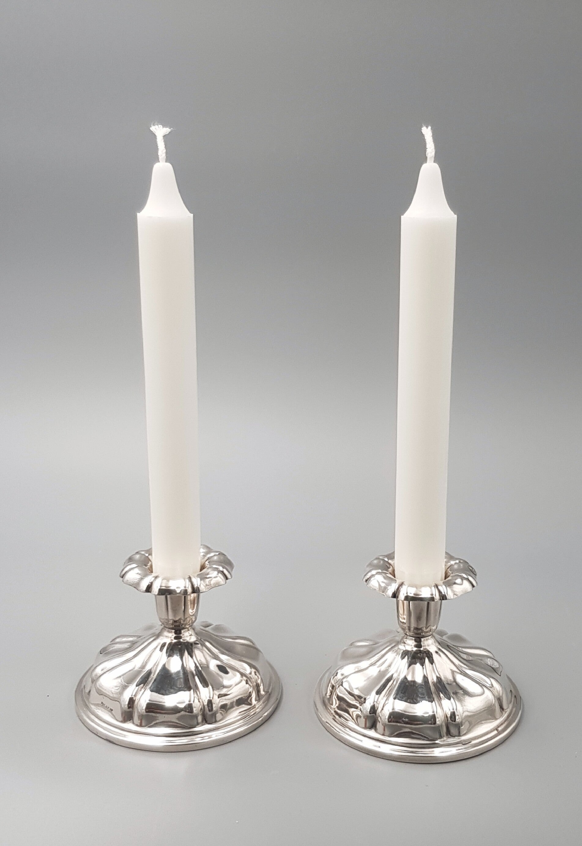 Candlesticks nickel silver, 1 pair - Alpaca