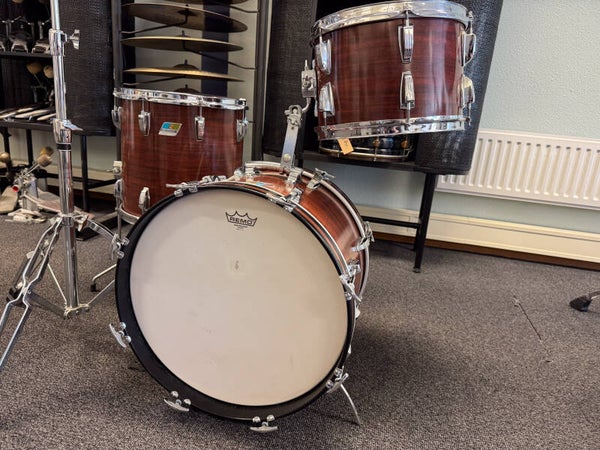 1970s Ludwig B/O Badge Mahogany Cortex Bopkit 12"/14"/18"