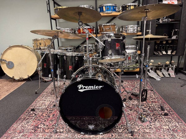 Premier Classic Series Maple 12"/14"/16"/22" Black Sparkle Lacquer