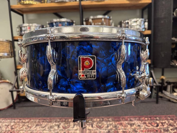 14" x 5" Premier Royal Ace Blue Diamond Pearl Snare