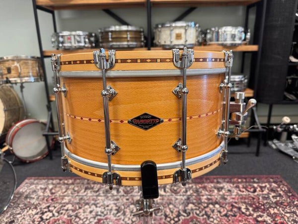 14" x 7" Craviotto Beech Snare with Woodhoops and Inlay