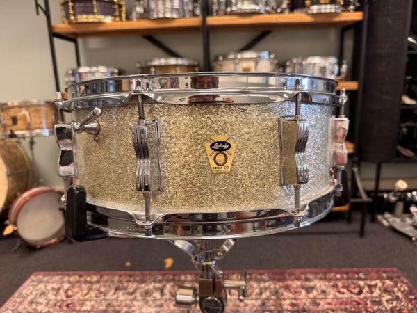14" x 5,5" Ludwig Transition Badge Jazz Festival Snare Silver Sparkle