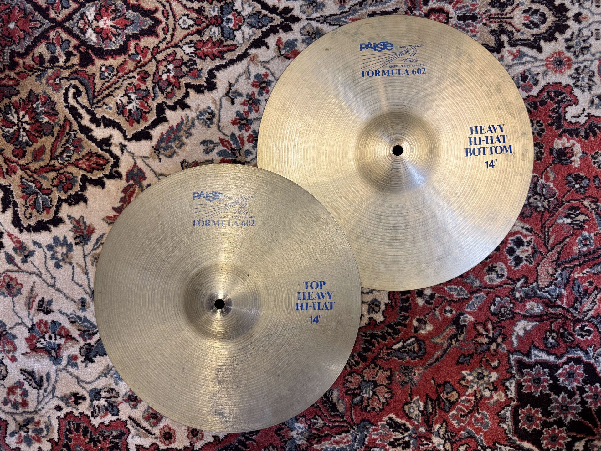 14" Paiste (1988) 'Formula 602' Blue Label Heavy Hihat 1020/1160gr