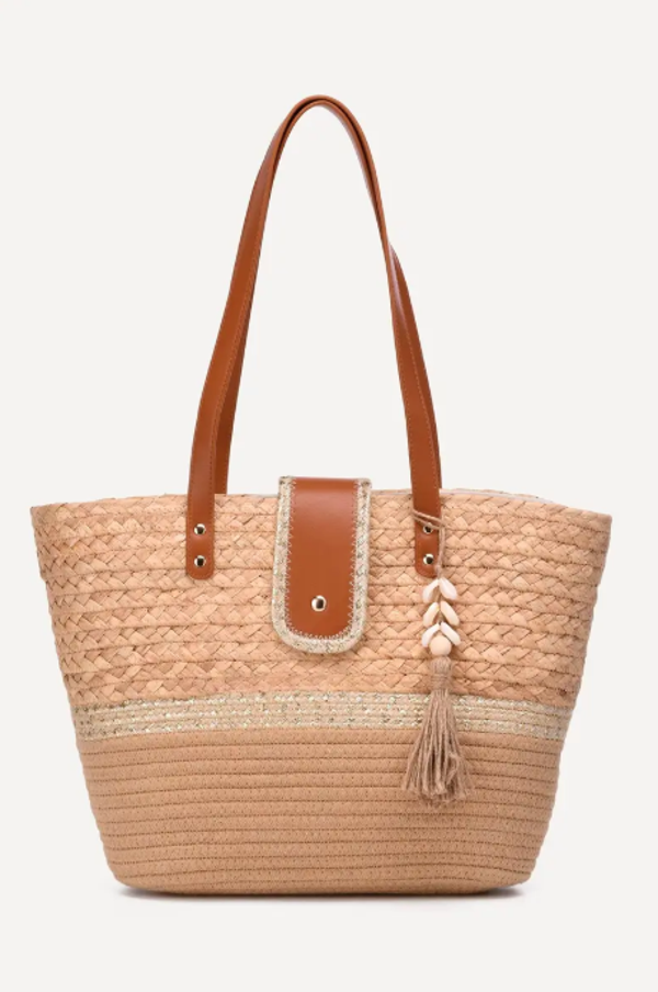 Sac à main en paille naturelle