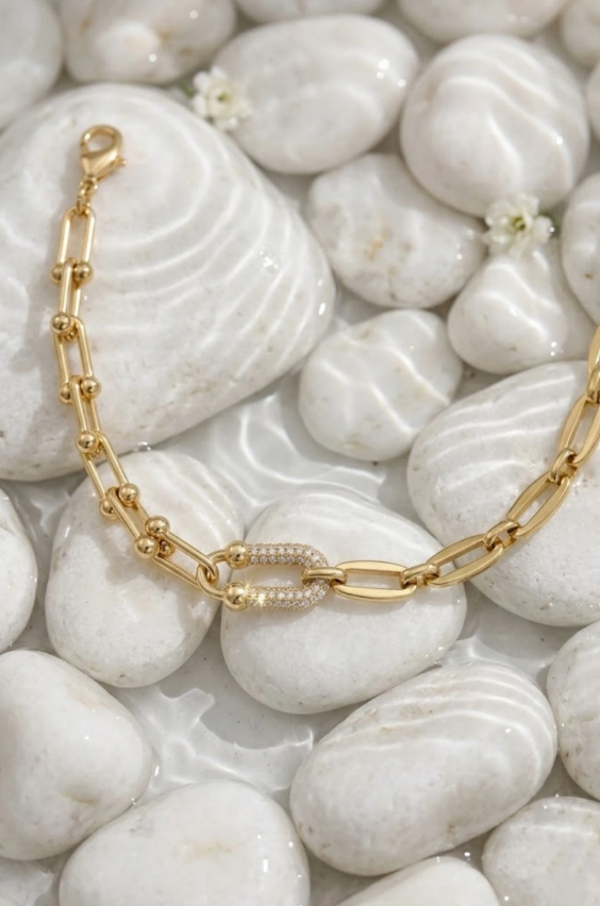 Bracelet Maillon Asymétrique Acier Inoxydable – Tendance Chic & Audacieuse