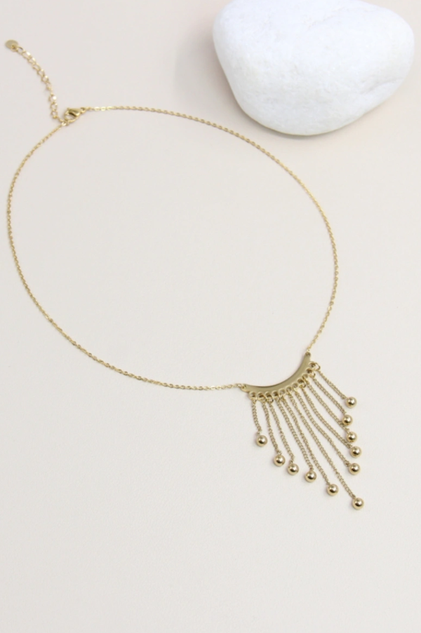 Collier design goutte en acier inoxydable