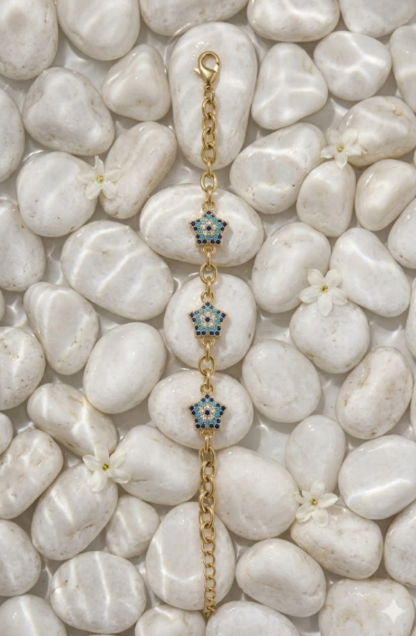 Bracelet Étoile Strass Acier Inoxydable – Éclat Chic & Tendance