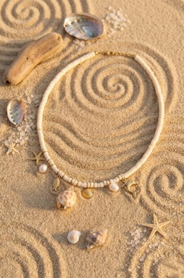 Collier Perles & Nacre – Trésors Marins en Acier Inoxydable