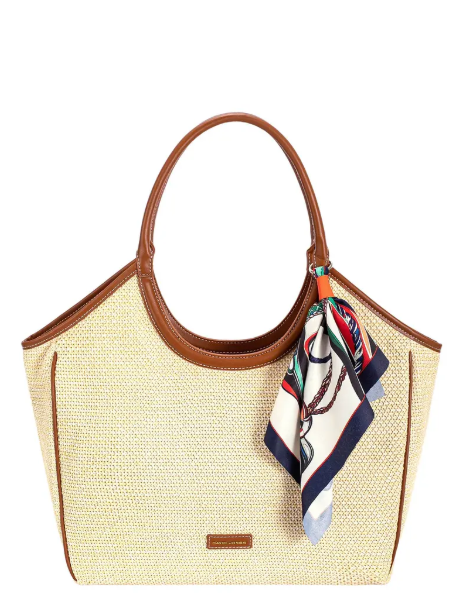 Sac à shopping paille David Jones