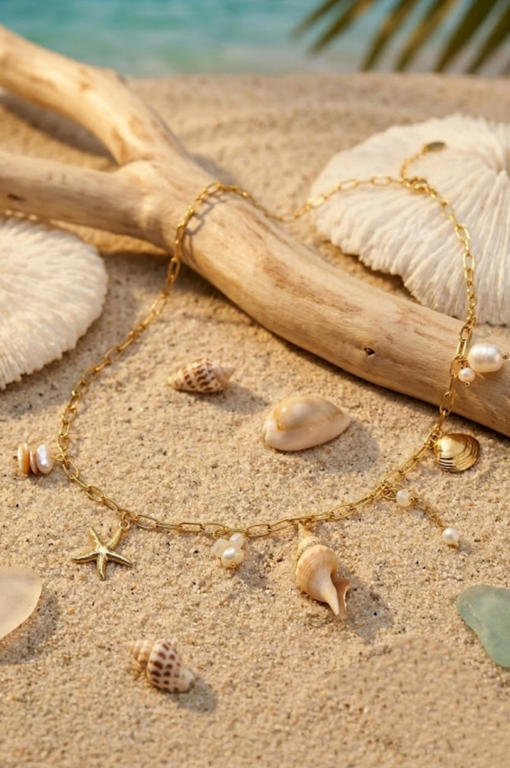 Collier Maillon & Breloques Marin – en Acier Inoxydable