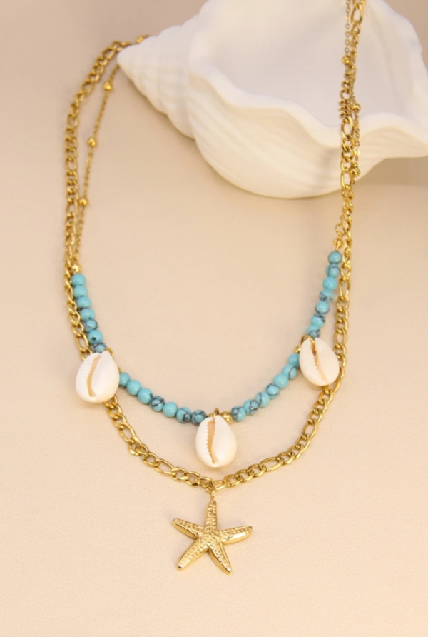 Collier Coquillage Acier Inoxydable Élégant