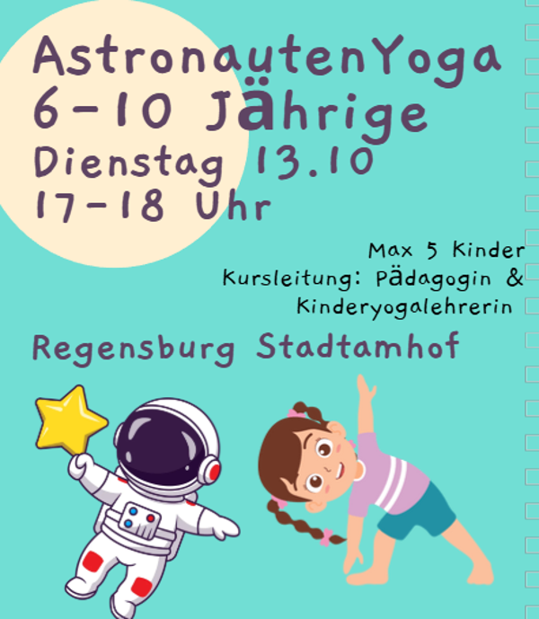 Yoga - ab ins All - Astronautenyoga für kleine Entdecker:innen Dienstags 13.10, 17-18 Uhr