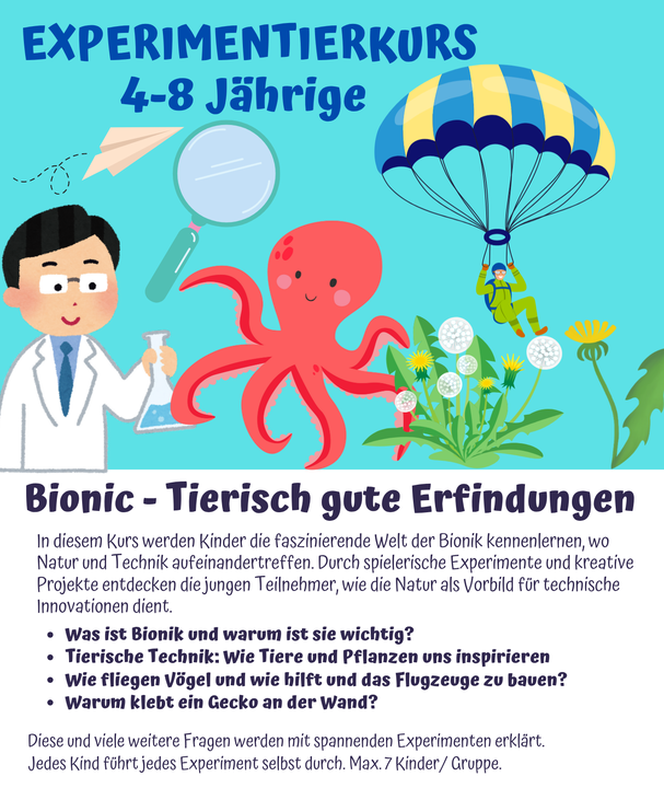 Bionic - Tierisch gute Erfindungen (4-8 Jahre), Sa 10.01.2026, 10:00-12:00 Uhr, Stadtamhof 20, Regensburg