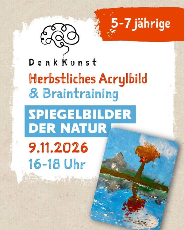 Denkkunst - Spiegelbilder der Natur (5-7 Jahre),  Mo 9.11.2026, 16-18:00 Uhr, Stadtamhof, 93059 Regensburg
