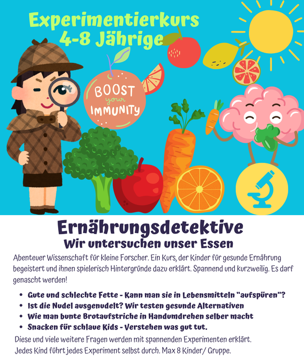 Ernährungsdetektive (4-8 Jahre), 15.11.2025, 10-12 Uhr, Stadtamhof 20, Regensburg