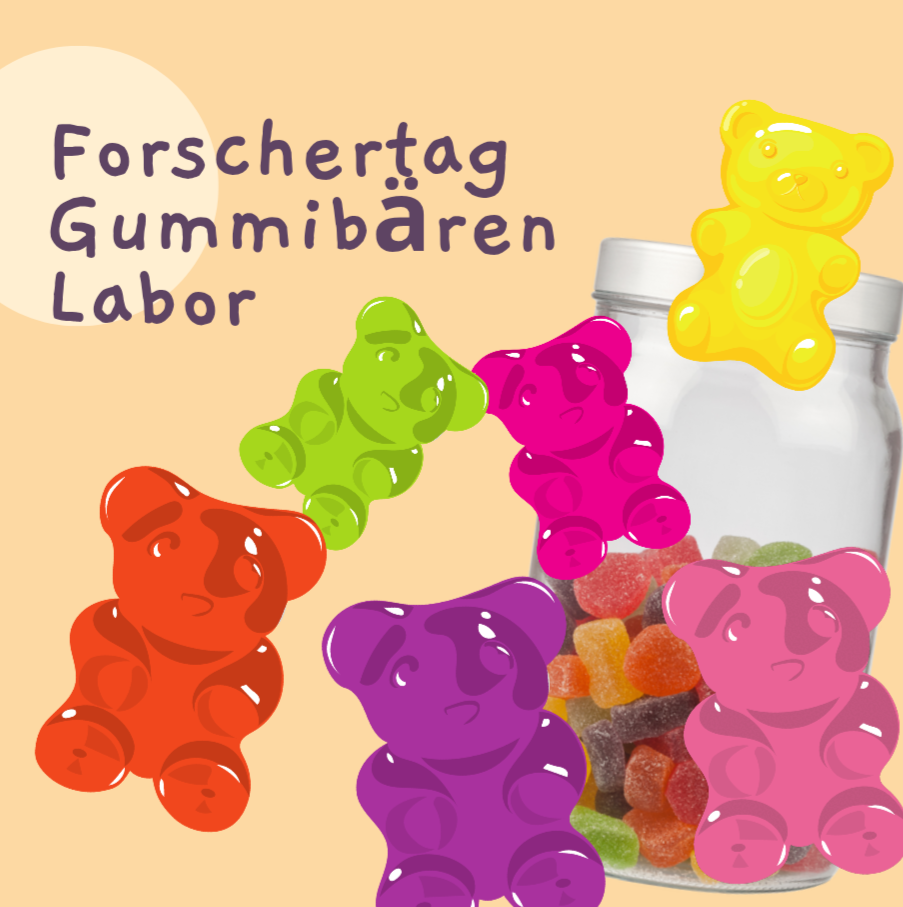 Forschertag -Gummibärenfabrik- Faschingsferien 2026, Mo 16.2.26, 9-12 Uhr, Kursort Stadtamhof 20 Regensburg, 4-8 Jährige