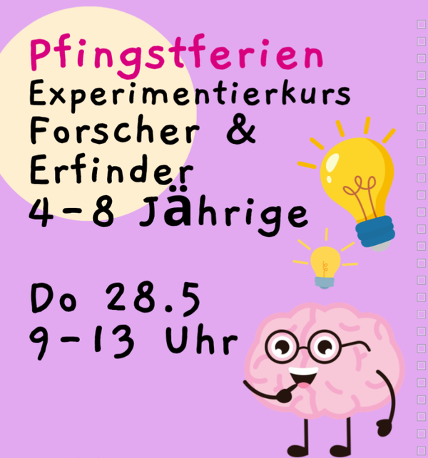Pfingsten Forschertag - Forscher & Erfinder - Pfingstferien 28.05.2026, 9-13 Uhr, Kursort Stadtamhof 20 Regensburg, 4-8 Jährige