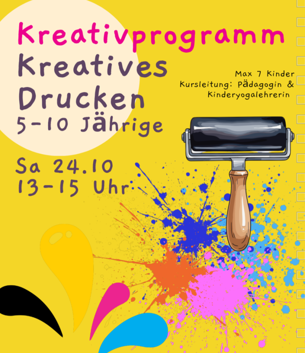 Kreatives Drucken, Sa 24.10, 13-15 Uhr (5-10 Jähruge)