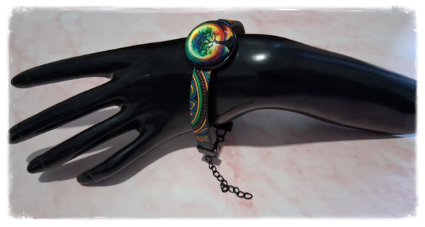 BRACELET ARBRE DE VIE  COULEURS REGGAE