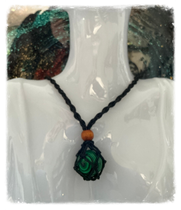 PENDENTIF MINERAL MALACHITE