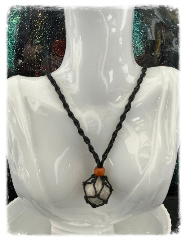 PENDENTIF MINERAL JASPE GRIS