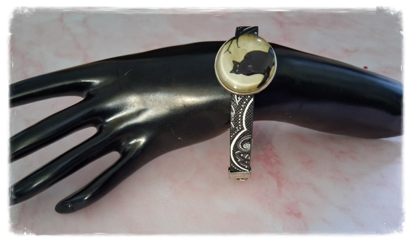 BRACELET CHAT AU CLAIR DE LUNE JAUNE