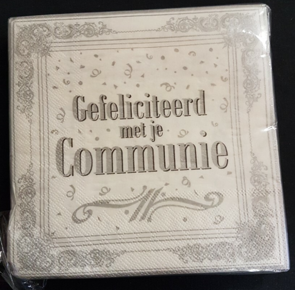 Communie servetten zilver