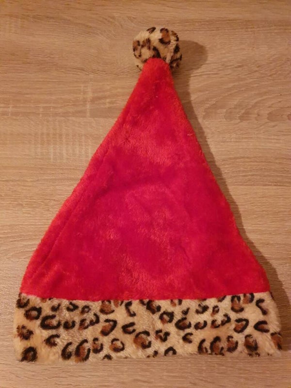 Kerstmuts met panter rand
