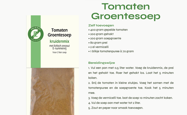 Tomaten-groentesoep kruidenmix