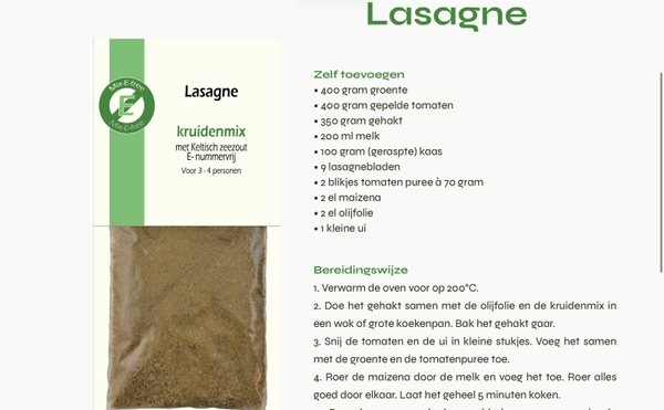 Lasagne kruidenmix