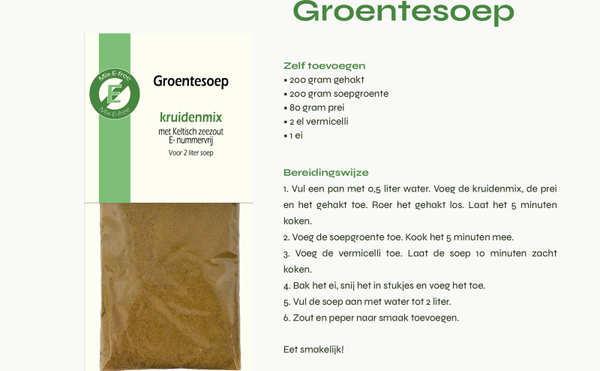 Groentesoep kruidenmix