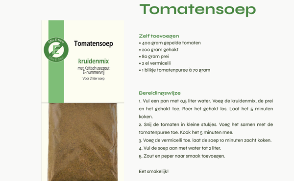Tomatensoep kruidenmix