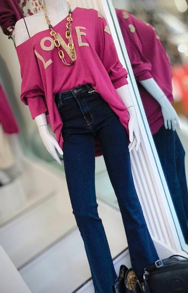 Jeans FLARE Abba dark blue