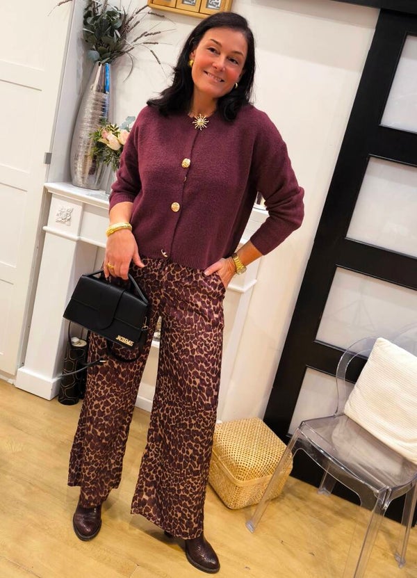 Pantalon Ina bordeau