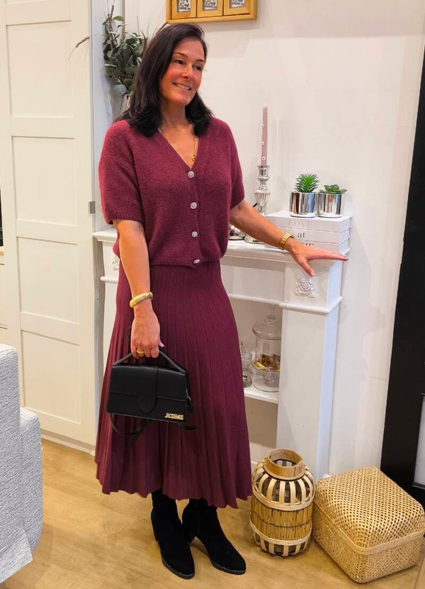 Jupe Emilianna bordeaux