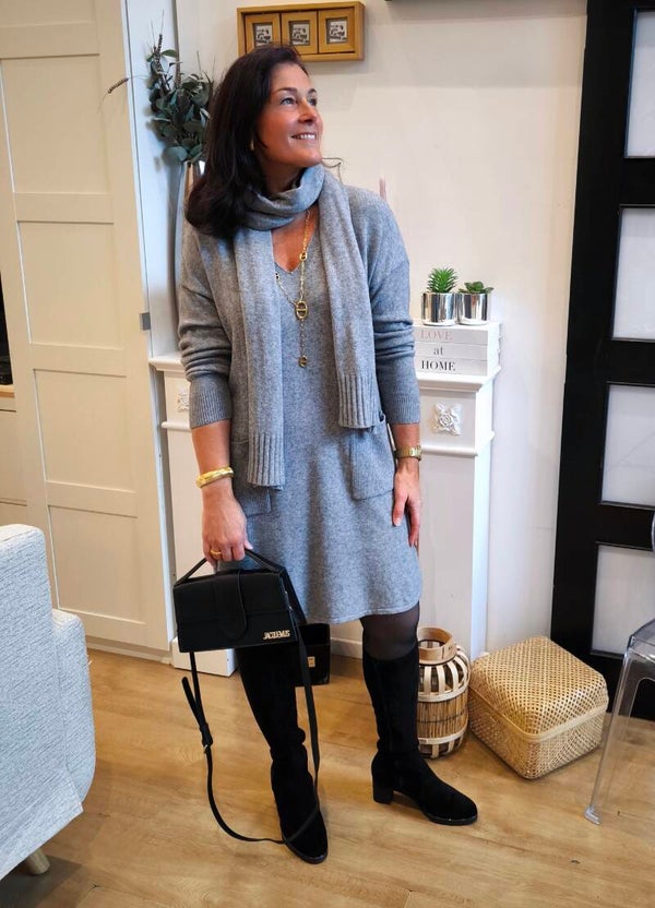 Robe pull Anna gris