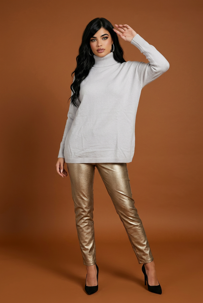 Pull Rosy oversize beige