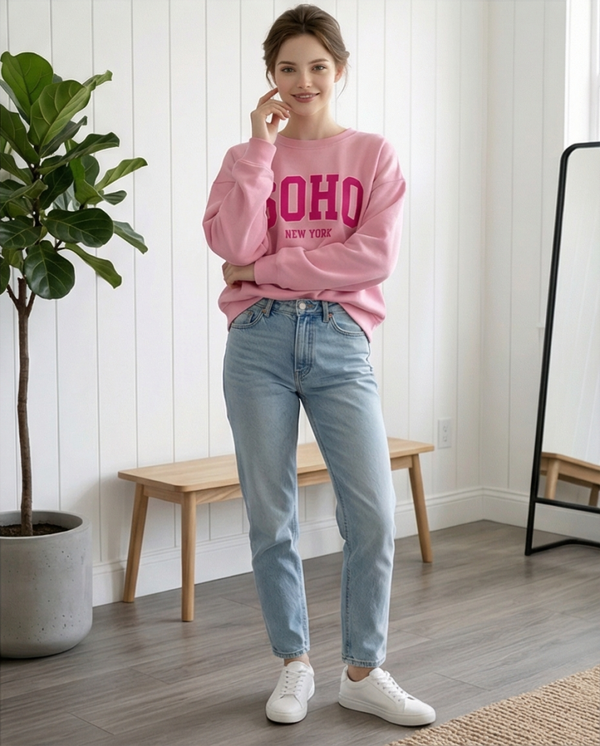 Jeans MOM Fit Jennifer bleu