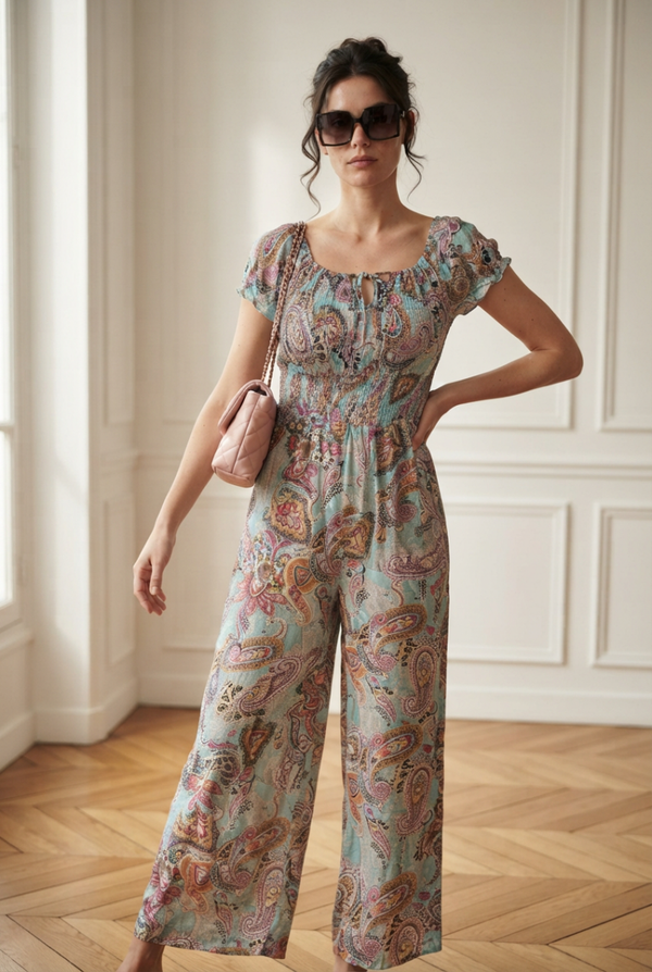 Combi pantalon Véro bleu ciel