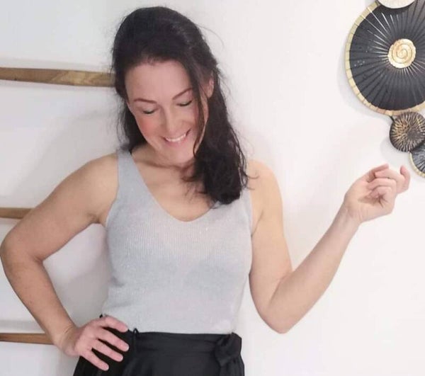 Top Maïssa gris clair