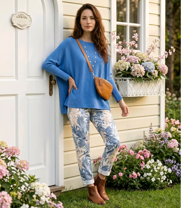 Pantalon Hawaii bleu