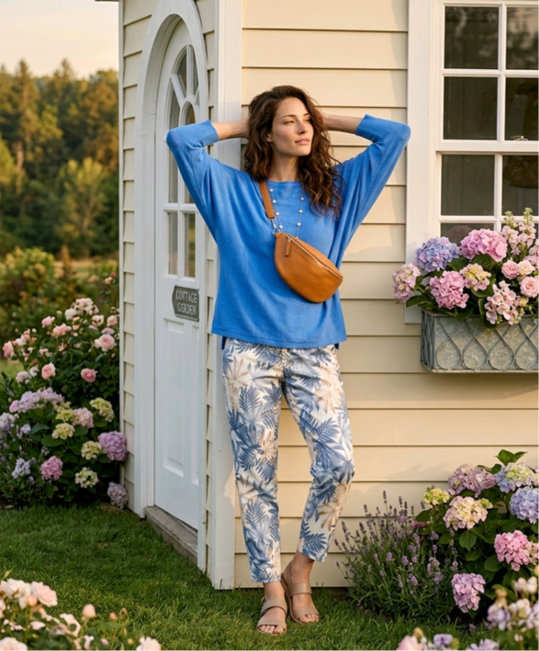 Pantalon Hawaii bleu