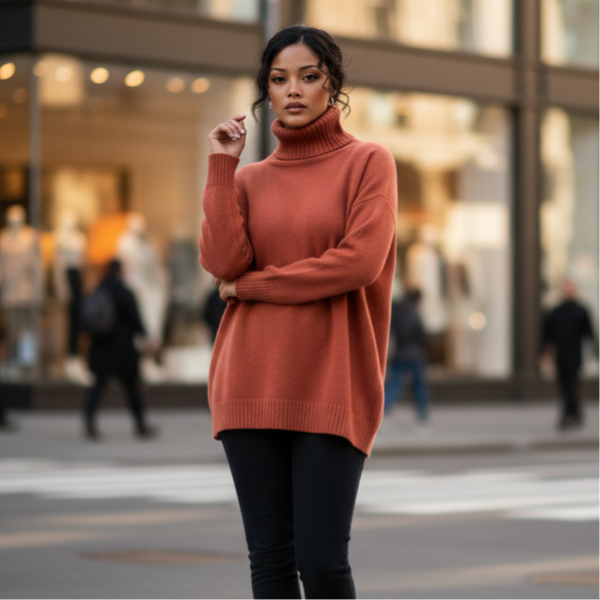 Pull Rosy oversize cannelle