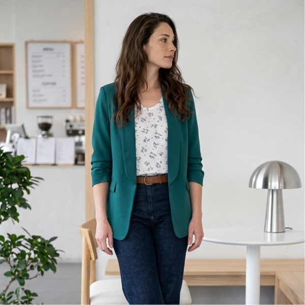 Blazer Célia bleu vert