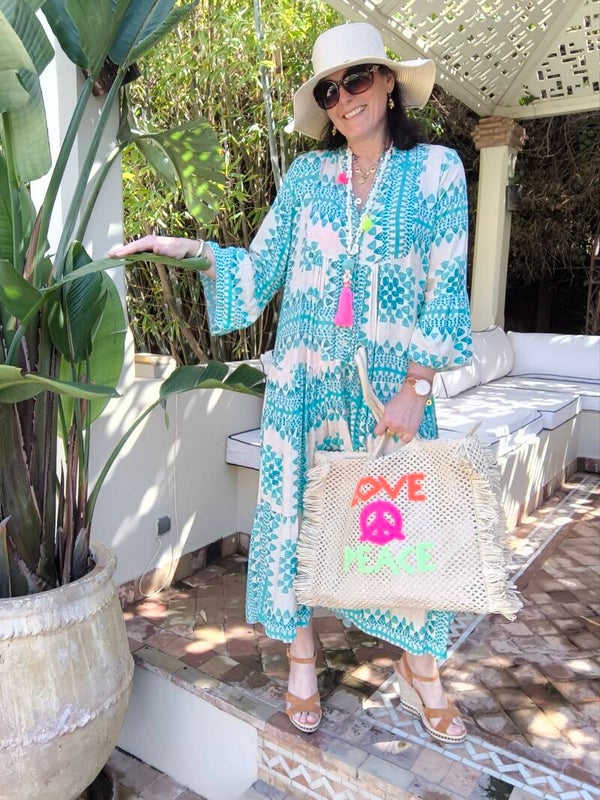 Robe Brigittine turquoise